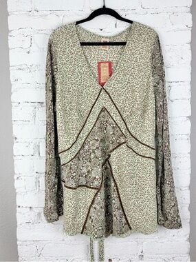 Y2K Deadstock Faded Glory Vintage Crepe Ditsy Floral Fairy Blouse Plus 22/24